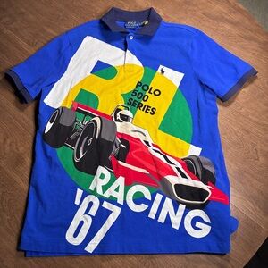Polo Ralph Lauren Polo Men's L Classic Fit Racing Graphic Polo 500 Series